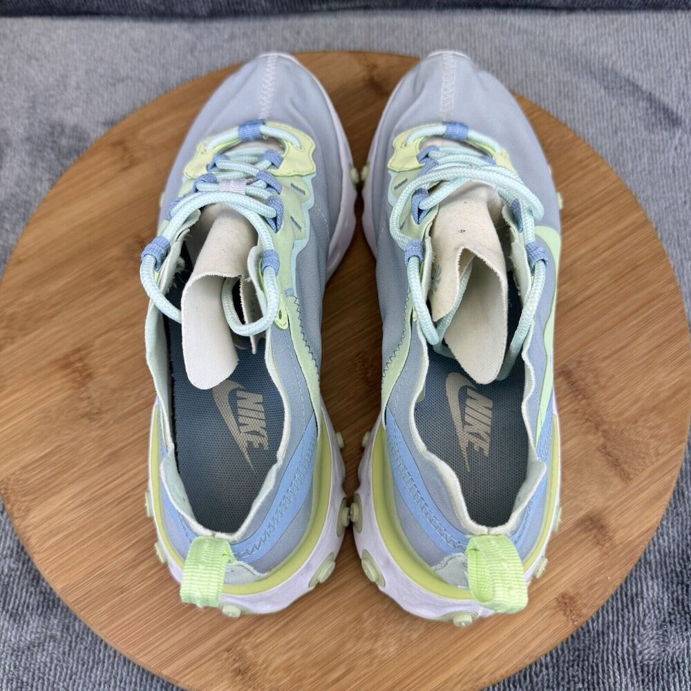 Nike Womens React Element 55 Size 7.5 Shoes Gray Blue Running Training Sneakers - Picture 6 of 10